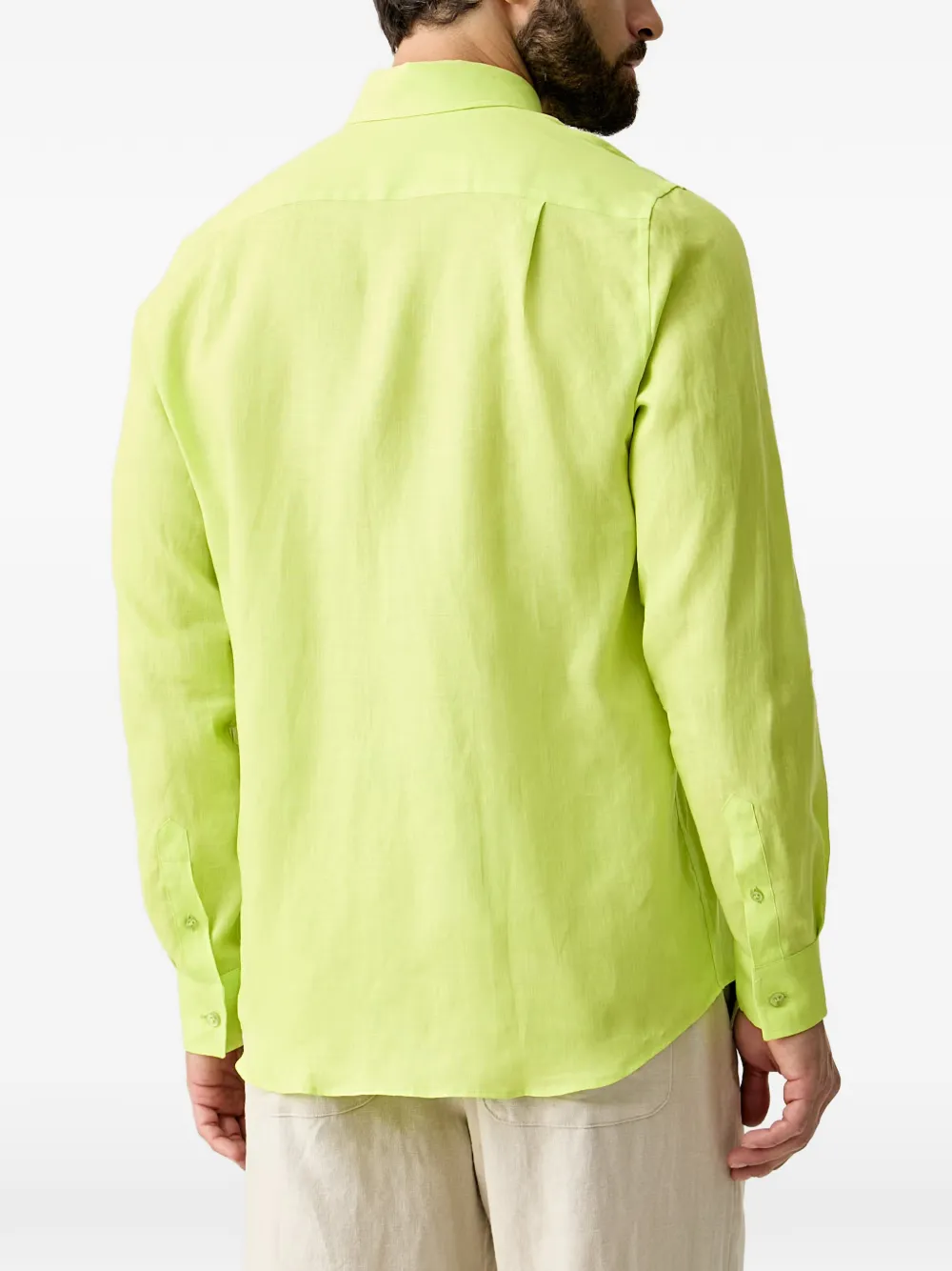 Vilebrequin Caroubis overhemd met borstzak Groen