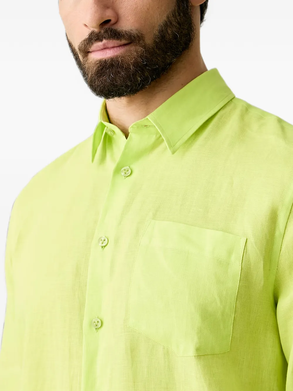 Vilebrequin Caroubis overhemd met borstzak Groen