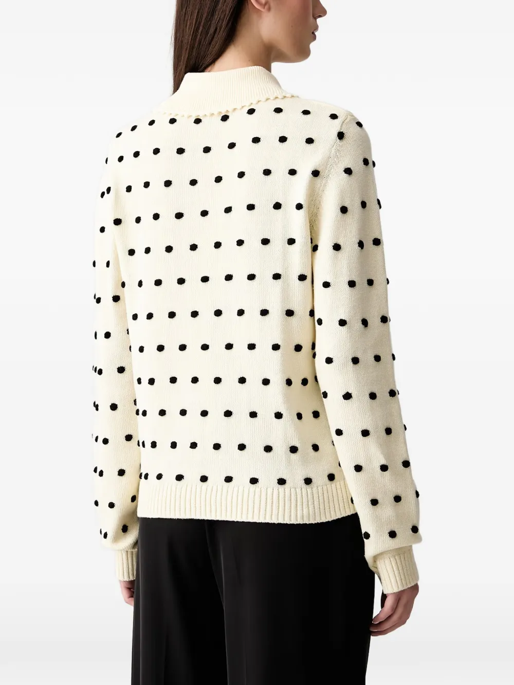 Stine Goya Trui met stippen en pompon Beige