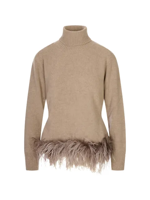 P.A.R.O.S.H. feather-trim sweater