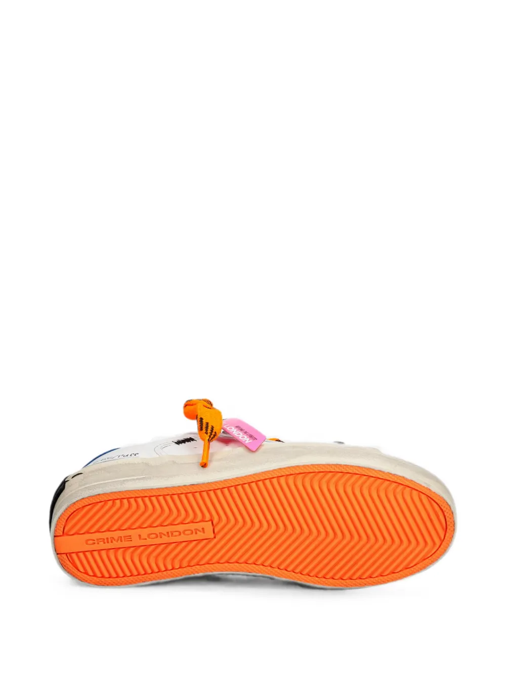 Crime London glitter-detail touch-strap sneakers Wit