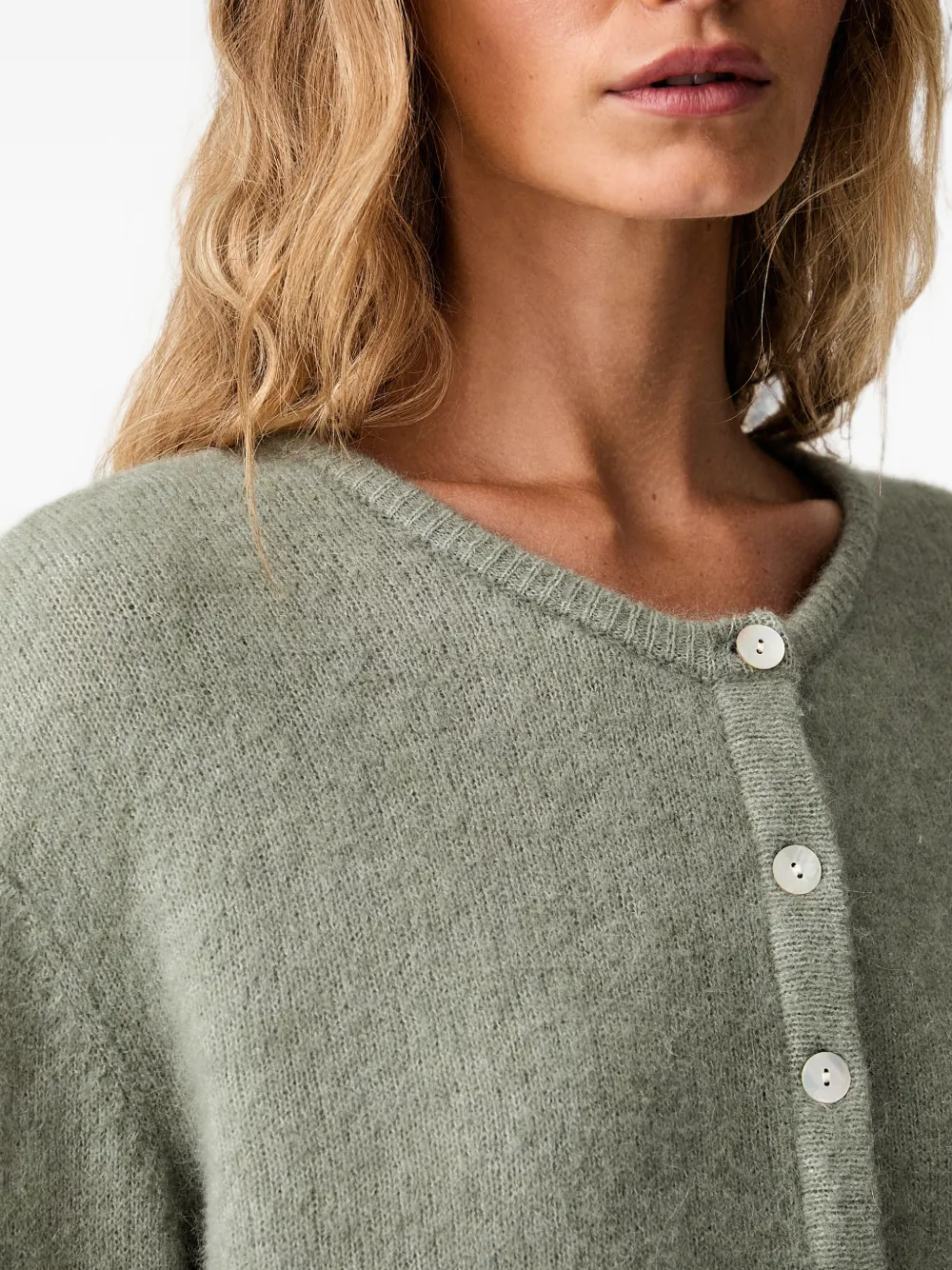 American Vintage Vitow gebreid vest met knopen Groen