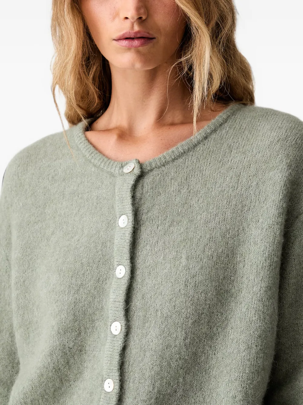 American Vintage Vitow gebreid vest met knopen Groen