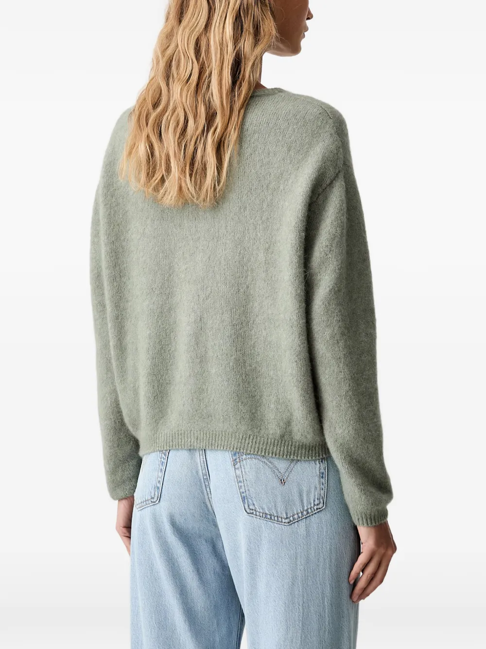 American Vintage Vitow gebreid vest met knopen Groen