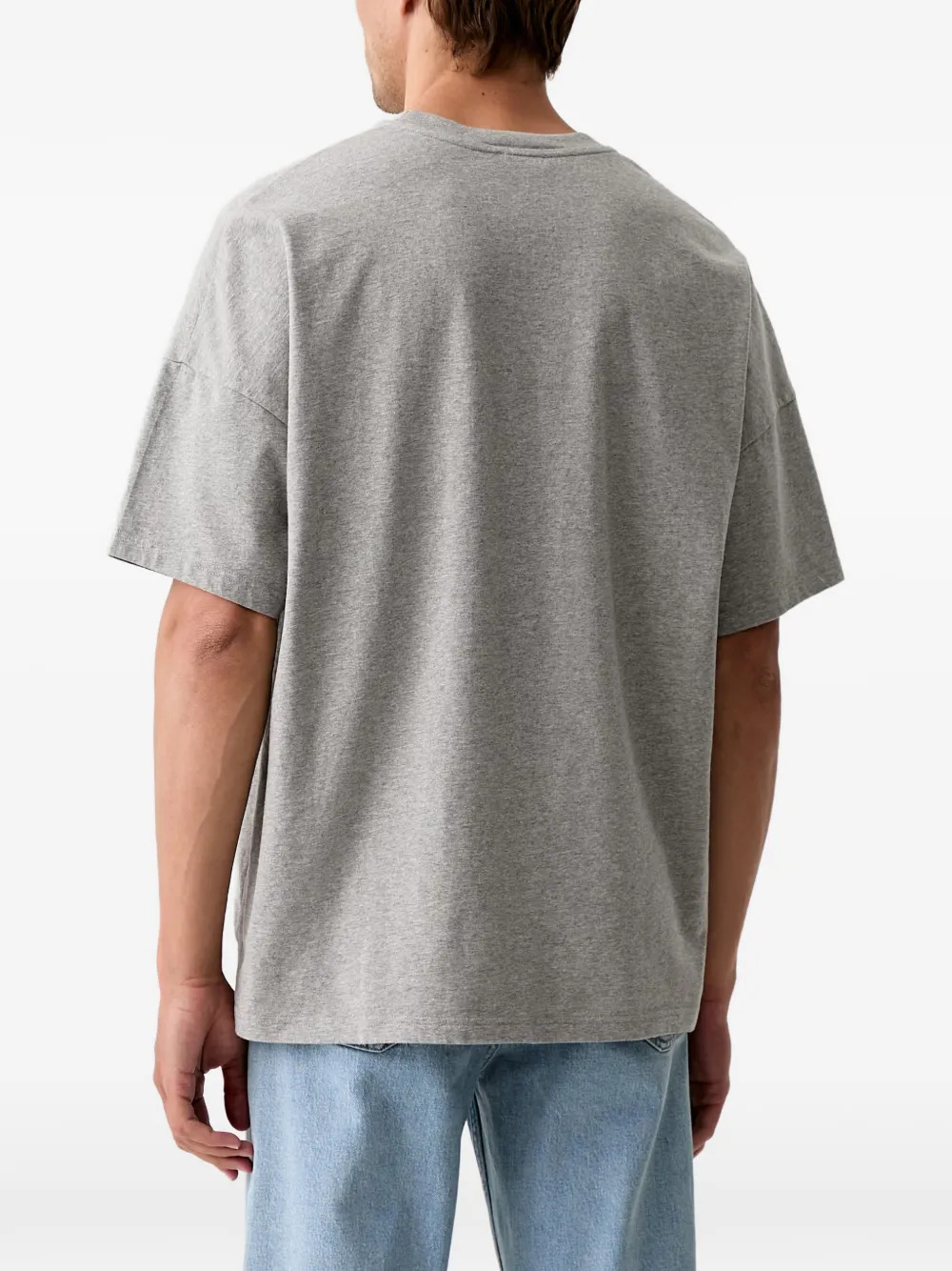 American Vintage T-shirt met verlaagde schouders Grijs