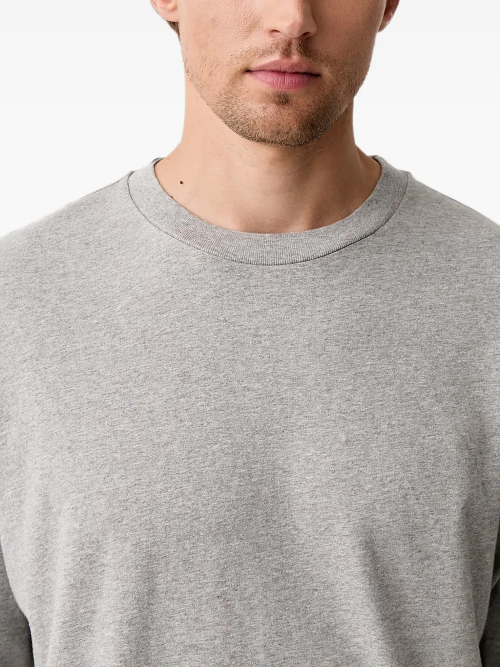American Vintage T-shirt met verlaagde schouders Grijs