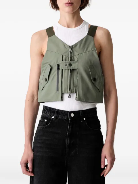Andersson Bell Some Might Say zip-up cropped top