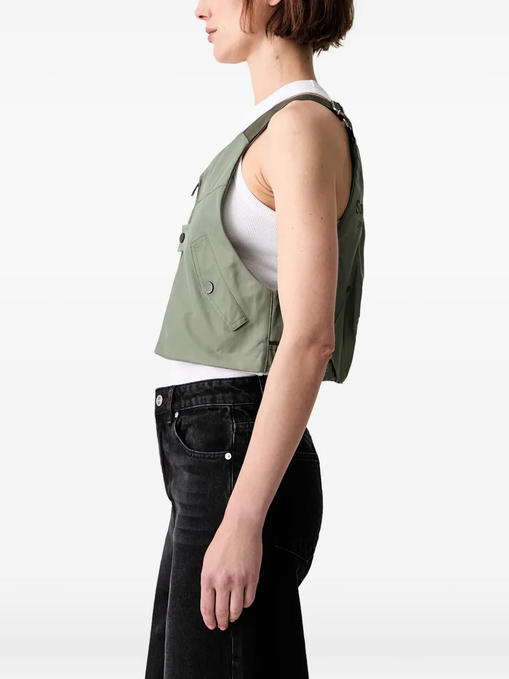Andersson Bell Some Might Say cropped top met rits Groen