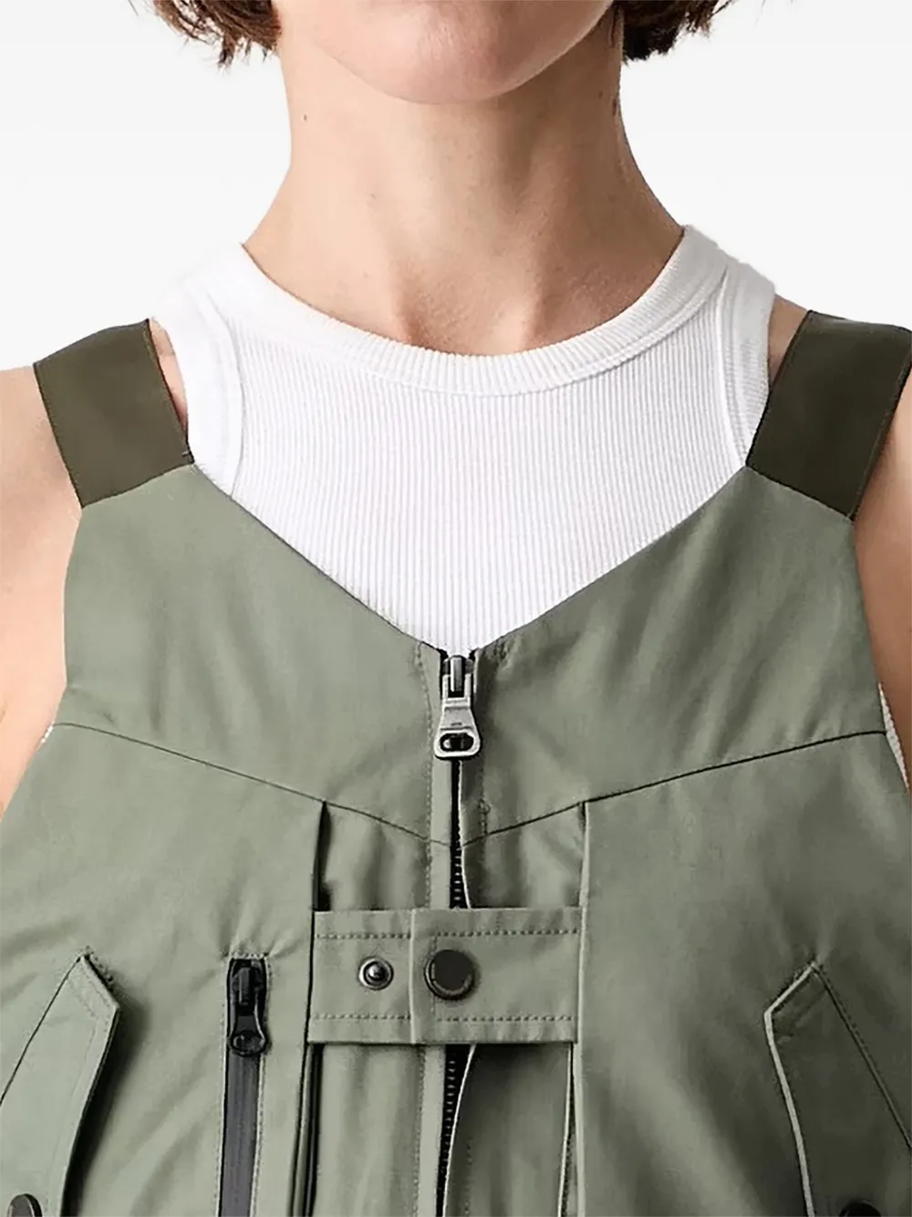 Andersson Bell Some Might Say cropped top met rits Groen