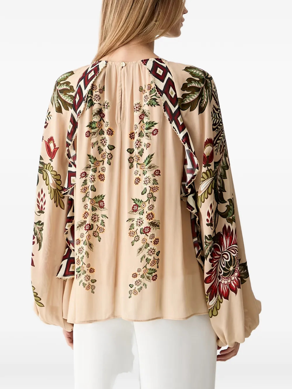FARM Rio Shirt met bloemenprint Beige