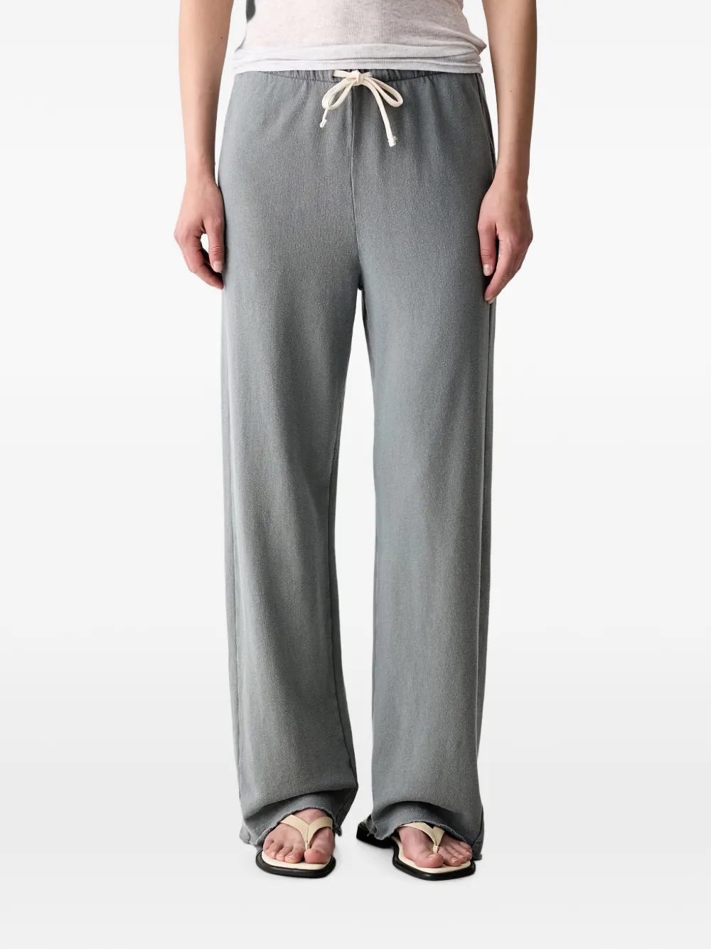 American Vintage Vibtown drawstring wide-leg track pants - Grau