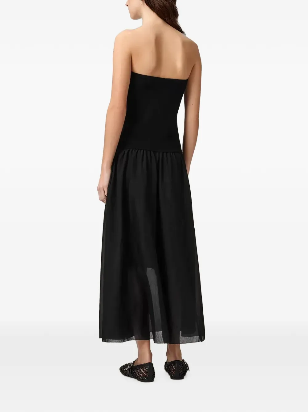 AllSaints Tegan midi-jurk Zwart