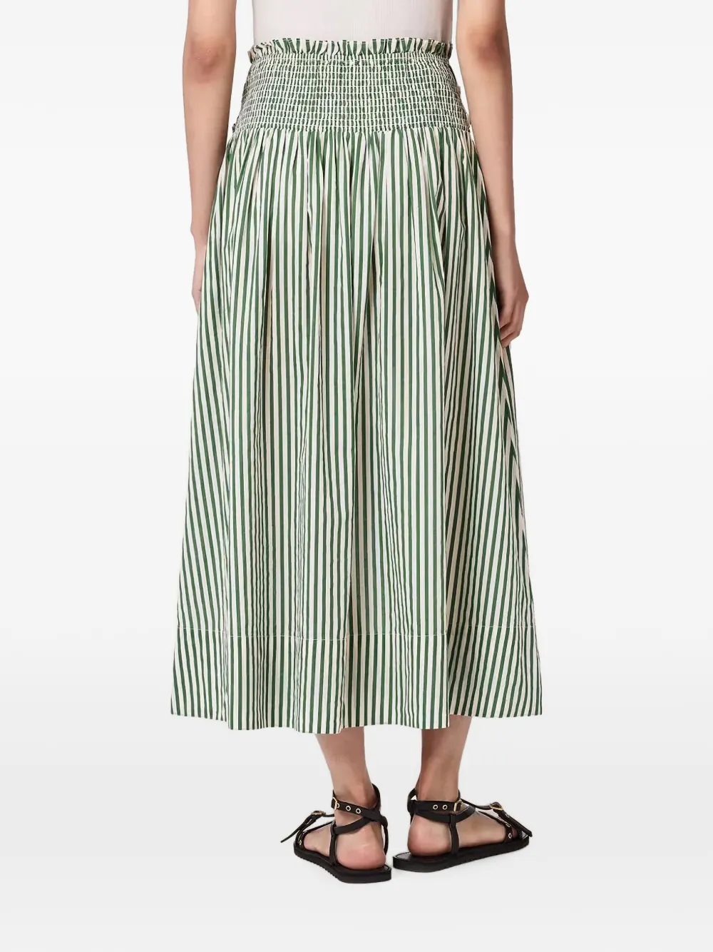 AllSaints Kali midi-rok met A-lijn Wit