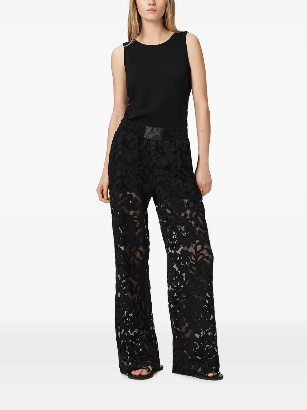 AllSaints Amelie straight broek Zwart