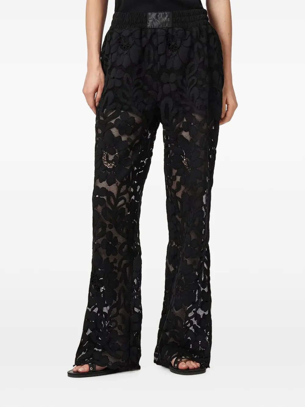 AllSaints Amelie straight leg lace trousers - Schwarz