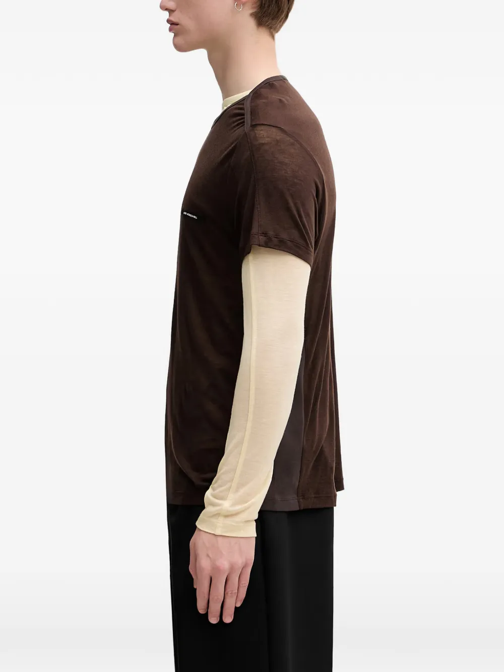 Andersson Bell Brad T-shirt met gelaagd effect Bruin