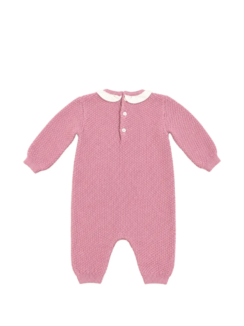 Little Bear Wafelgebreide romper met ruches Roze