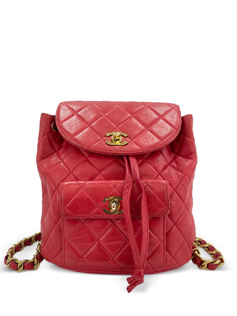 CHANEL Pre-Owned 1990s Matelasse backpack - Rosso