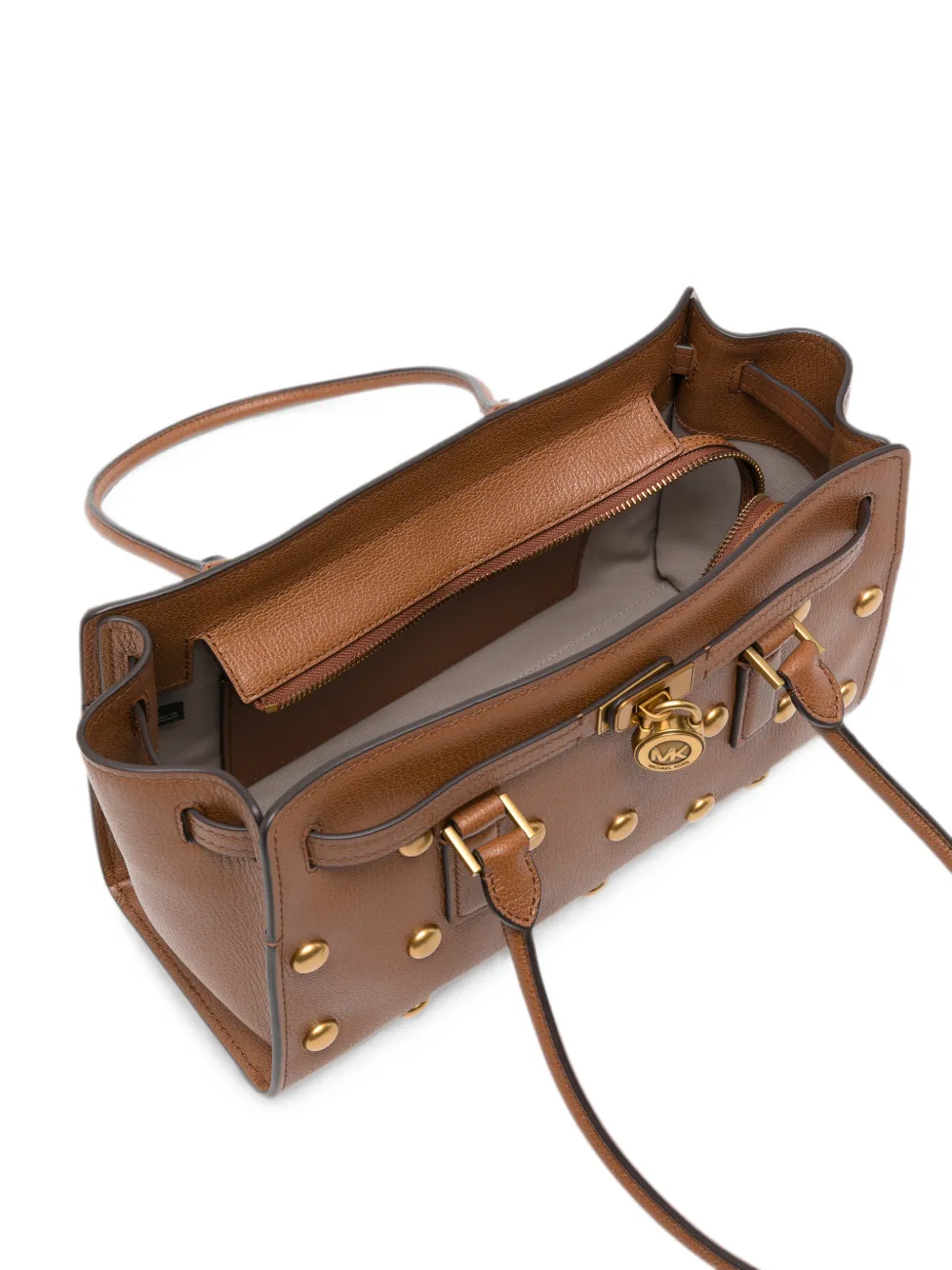 Michael Kors stud-embellished leather shoulder bag Bruin