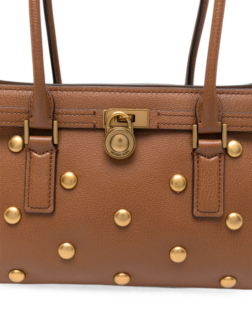 Michael Kors stud-embellished leather shoulder bag Bruin