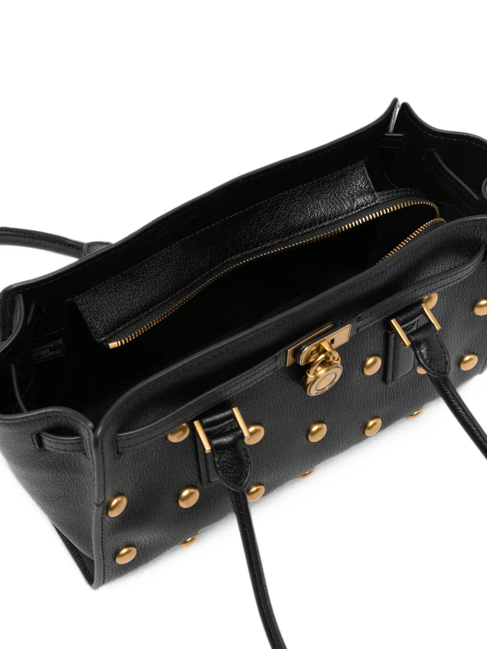 Michael Kors studded leather shoulder bag Zwart