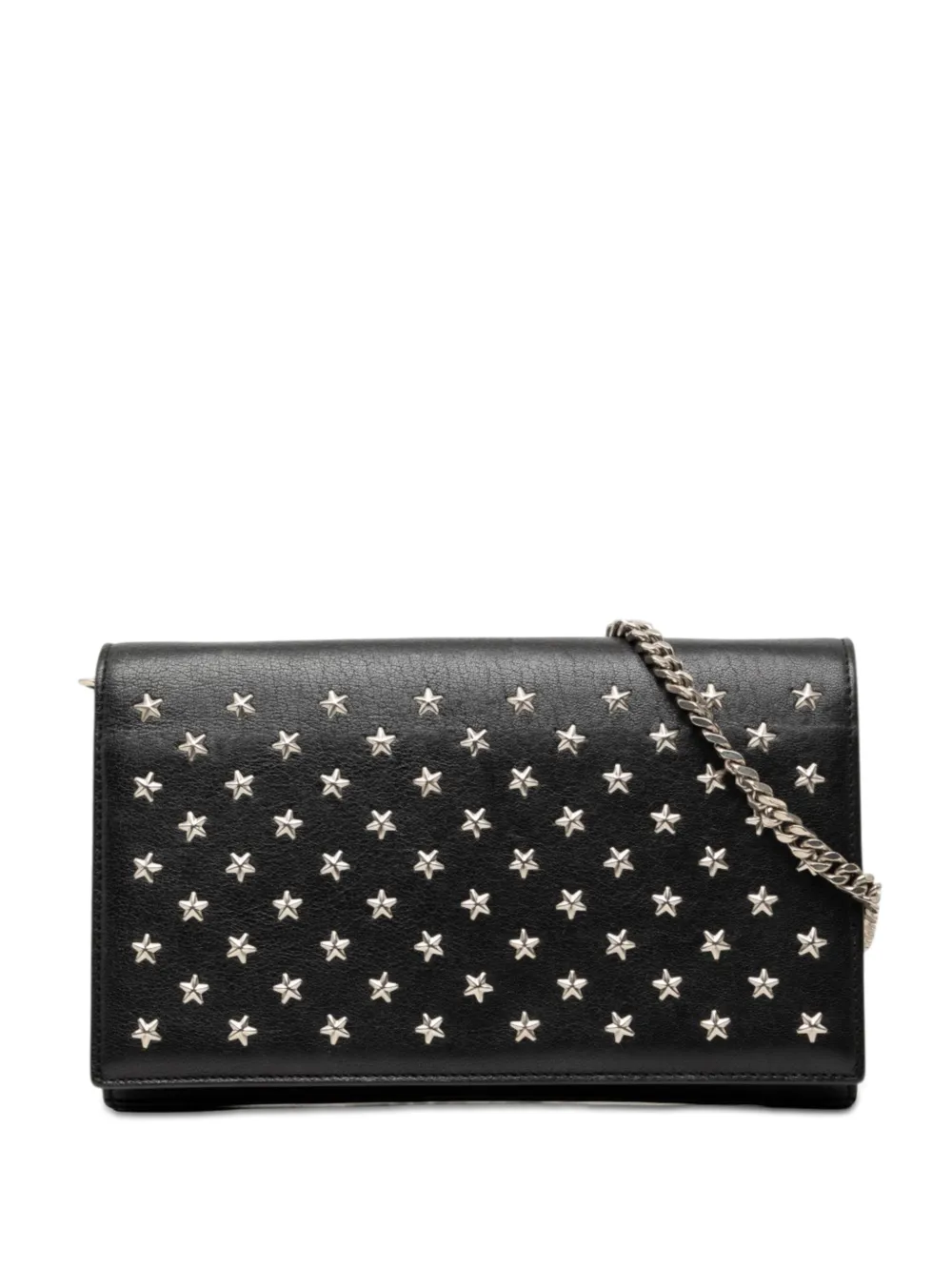 Saint Laurent Pre-Owned Borsa a tracolla Kate in pelle di vitello con borchie a stella e catena 2015 - Nero