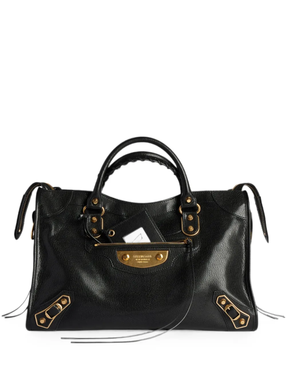 Balenciaga Le City Uptown stud-embellished leather tote bag - Nero