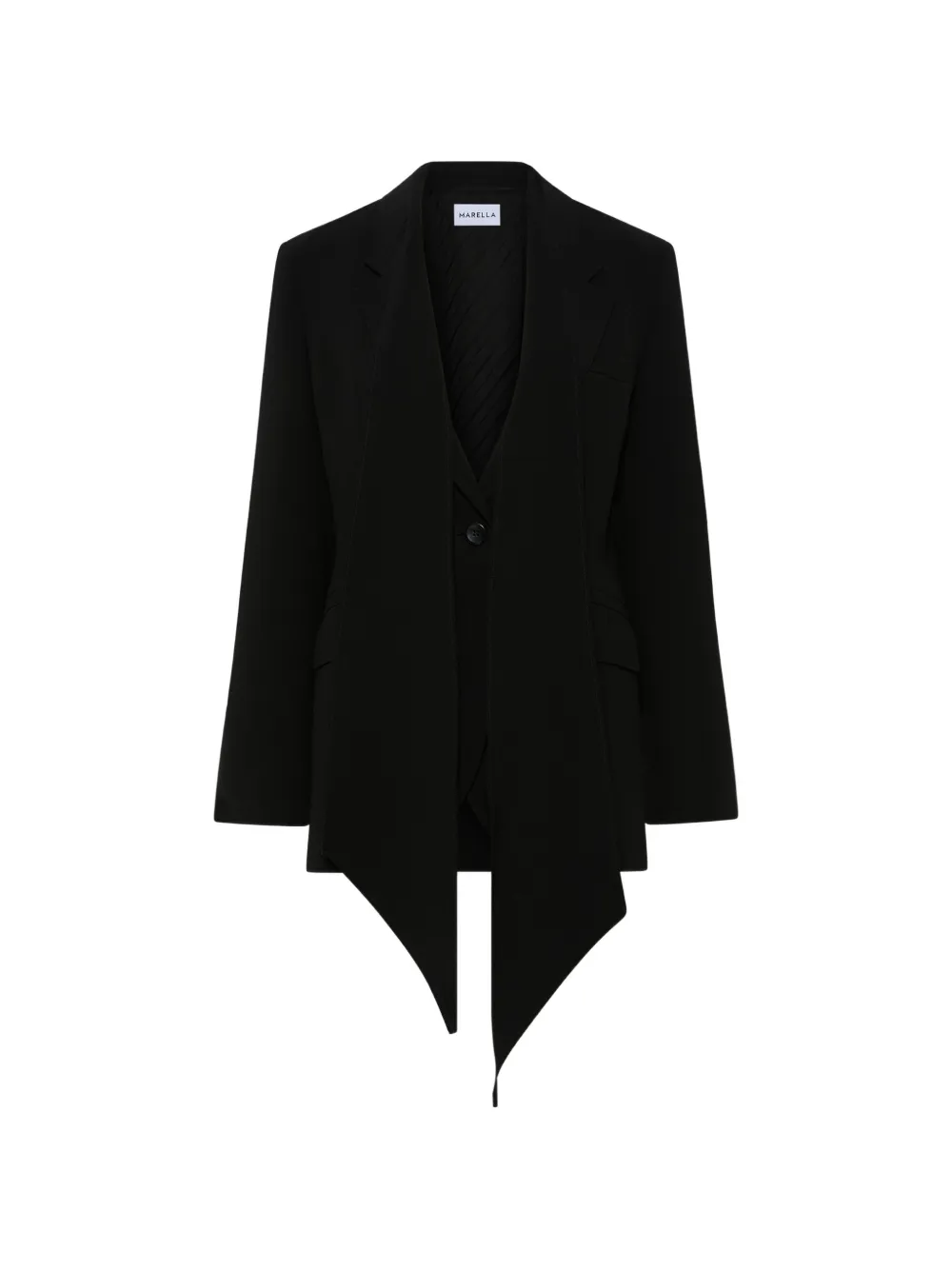Marella scarf-detail blazer - Schwarz