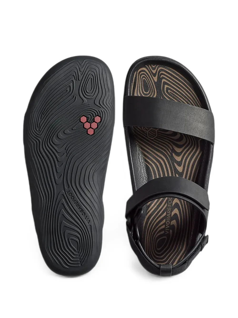 Vivobarefoot Sensus Yin touch-strap sandals Zwart
