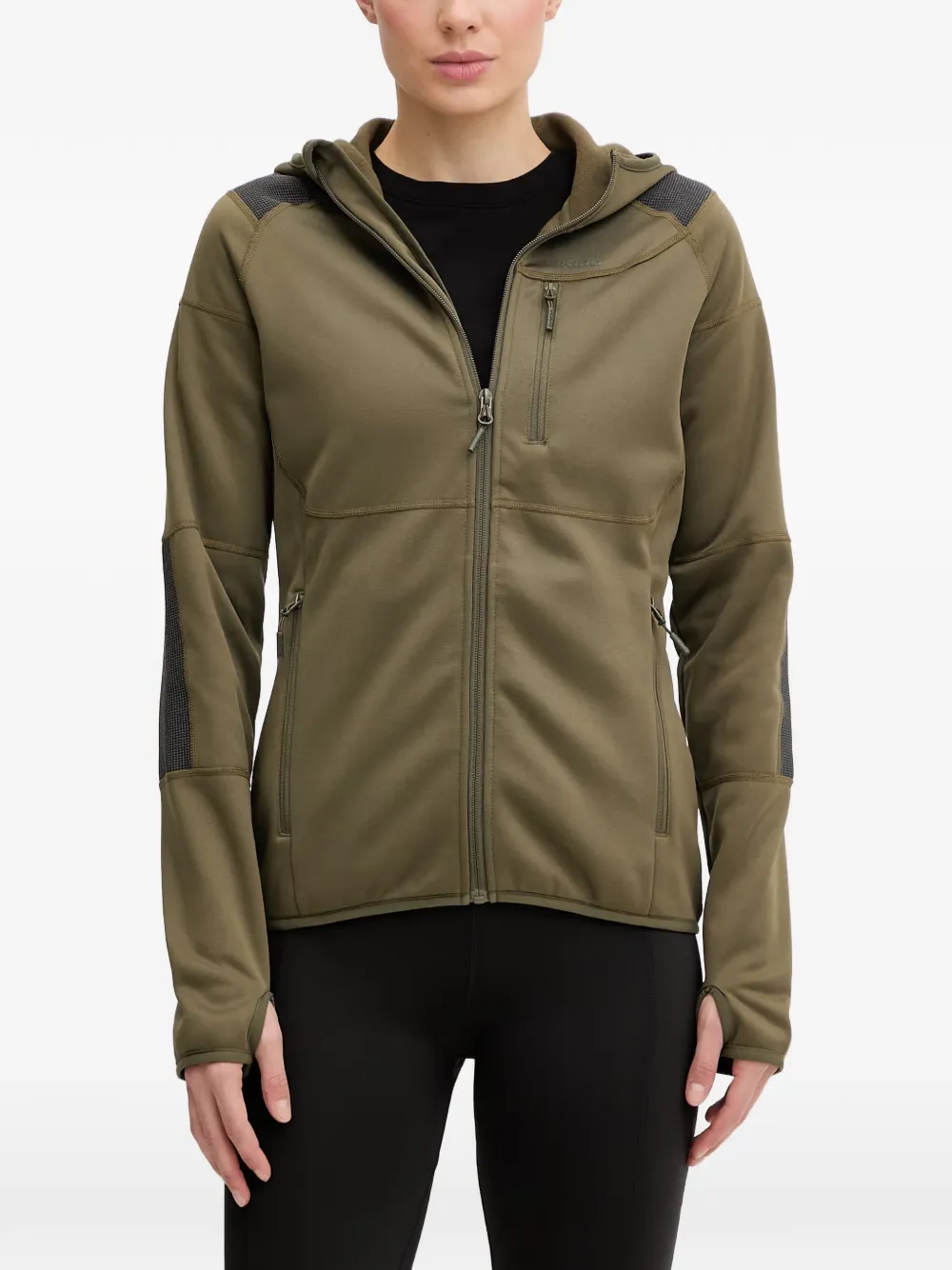 Viking Yosemite contrast-panel zip-up hoodie - Grün