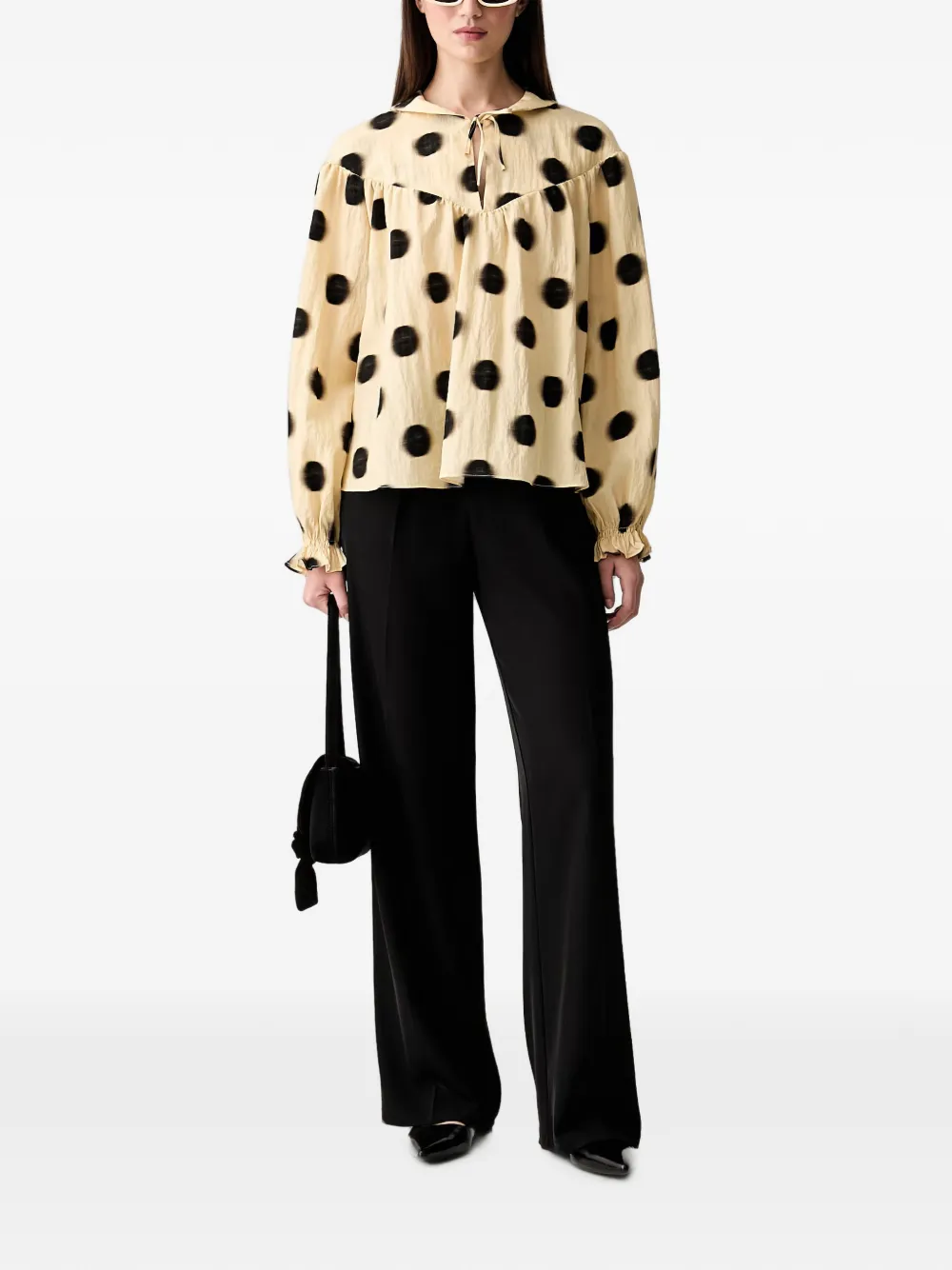 Stine Goya Blouse met stippen Geel