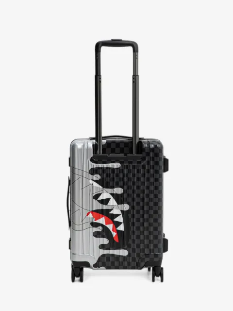 Sprayground Shark Mouth checkered suitcase