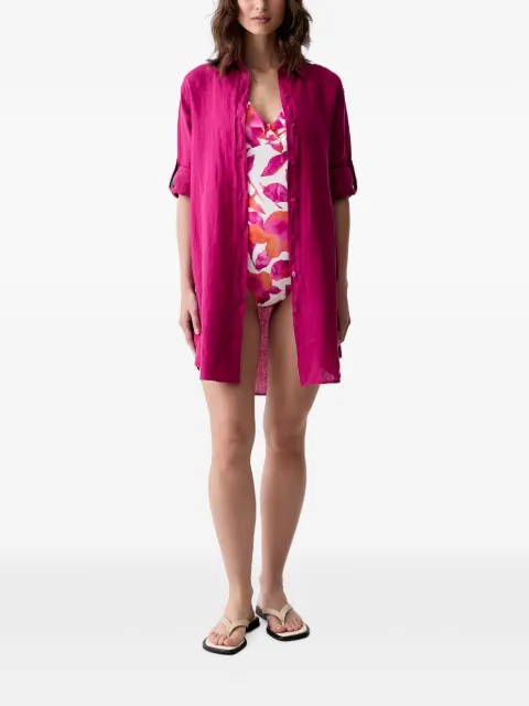 Vilebrequin  Fragance roll-tab sleeve shirt mini dress
