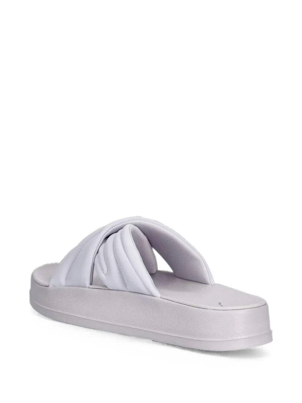 PUMA quilted crossover-strap slides Paars
