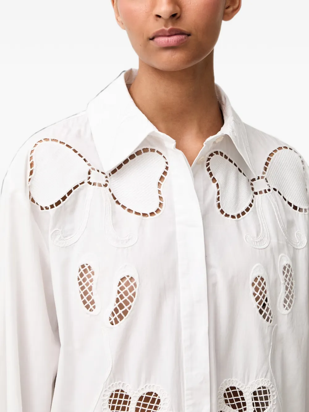 Stine Goya Broderie anglaise shirt Wit