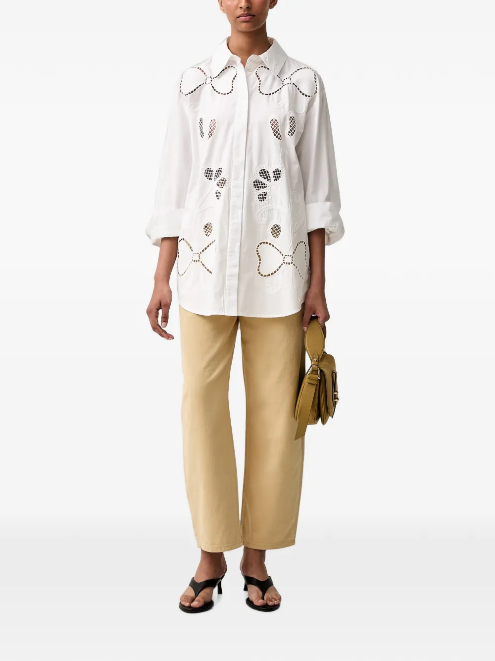 Stine Goya Broderie anglaise shirt Wit