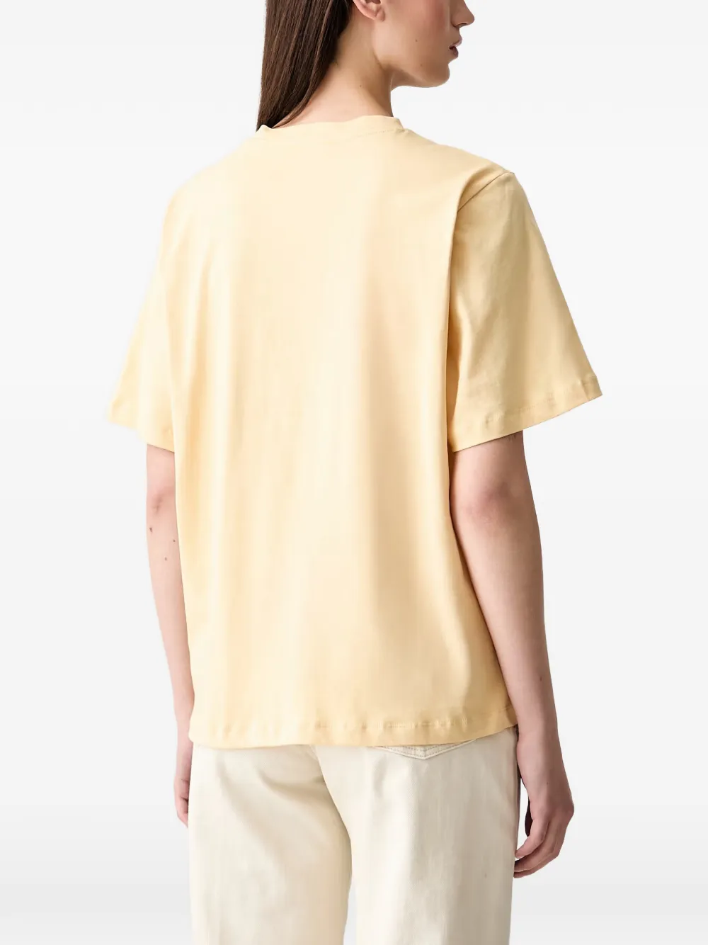 Stine Goya T-shirt met geborduurd logo Geel