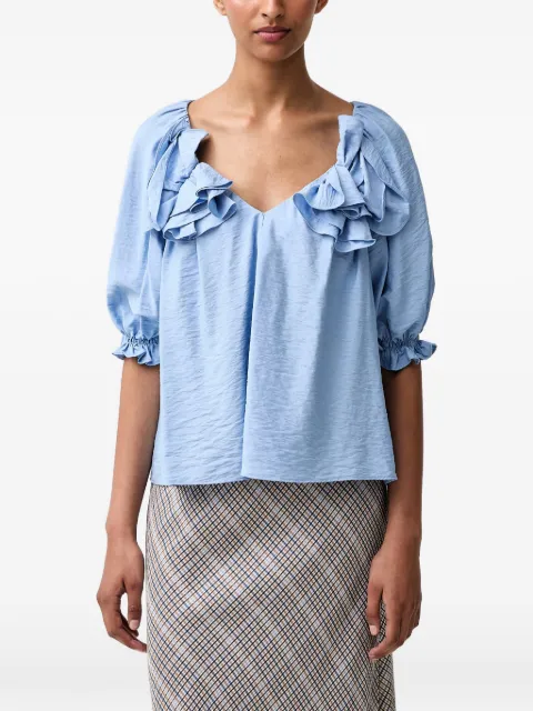 Stine Goya ruffled puff-sleeve top