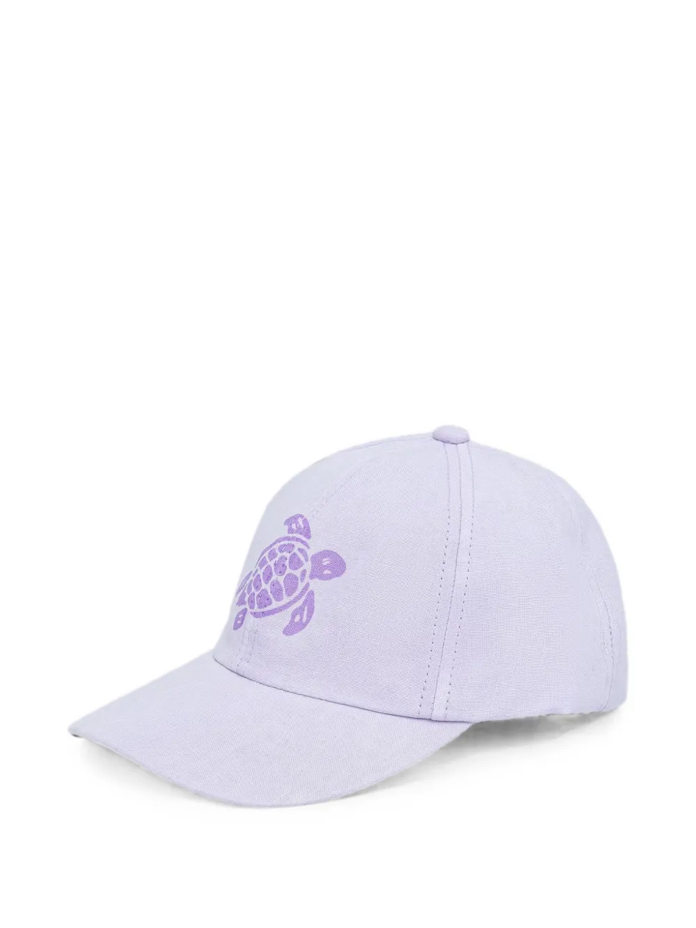 Vilebrequin Camo Turtle-print Logo-embroidered Baseball Cap In Purple