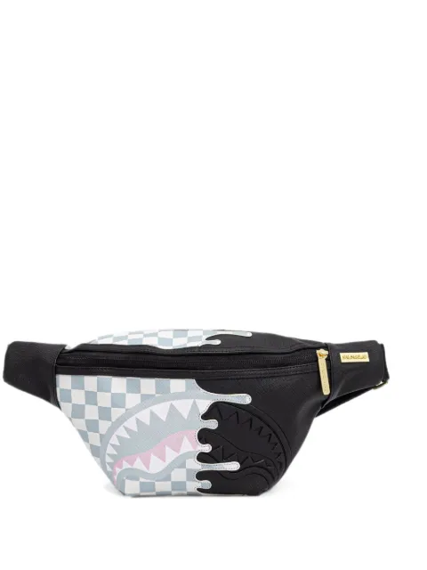 Sprayground checkered shark-motif belt bag
