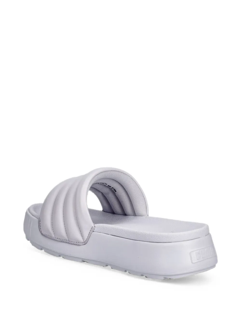 PUMA padded logo-print slides Wit