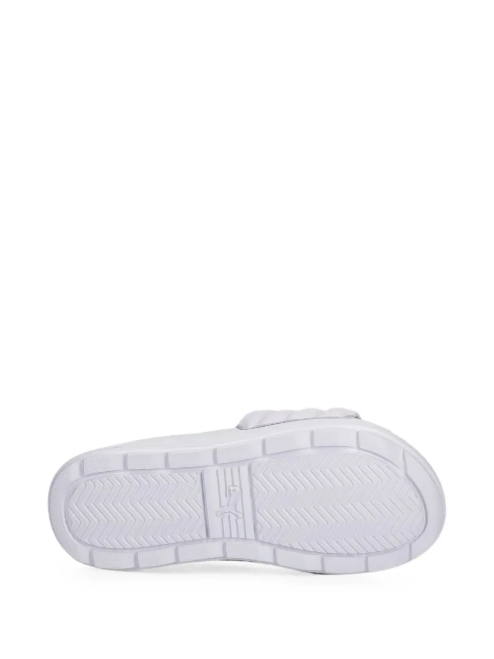 PUMA padded logo-print slides Wit