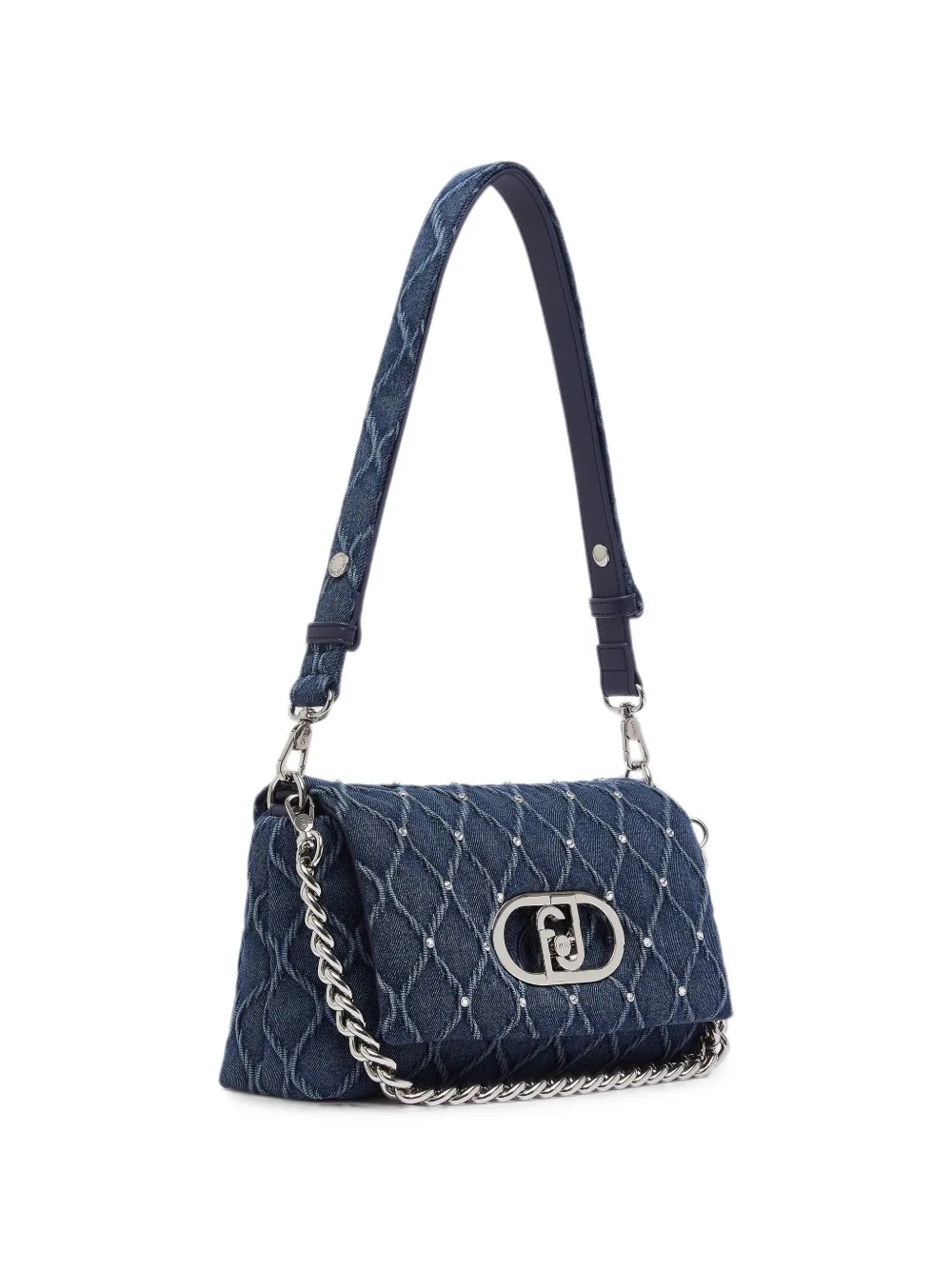 LIU JO Medium LaPuffy denim tas Blauw