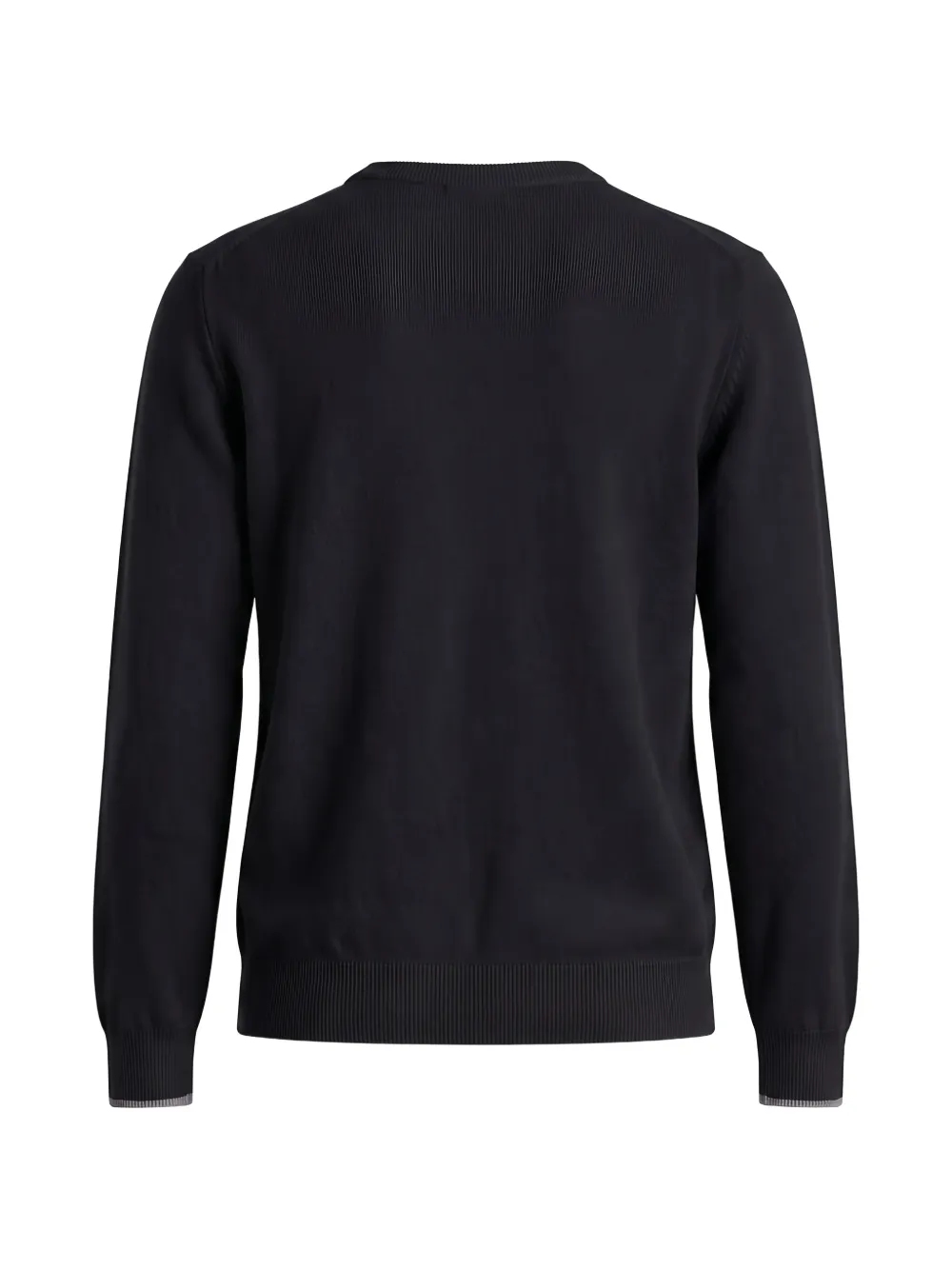 Peserico contrast-trim crew-neck sweater Zwart