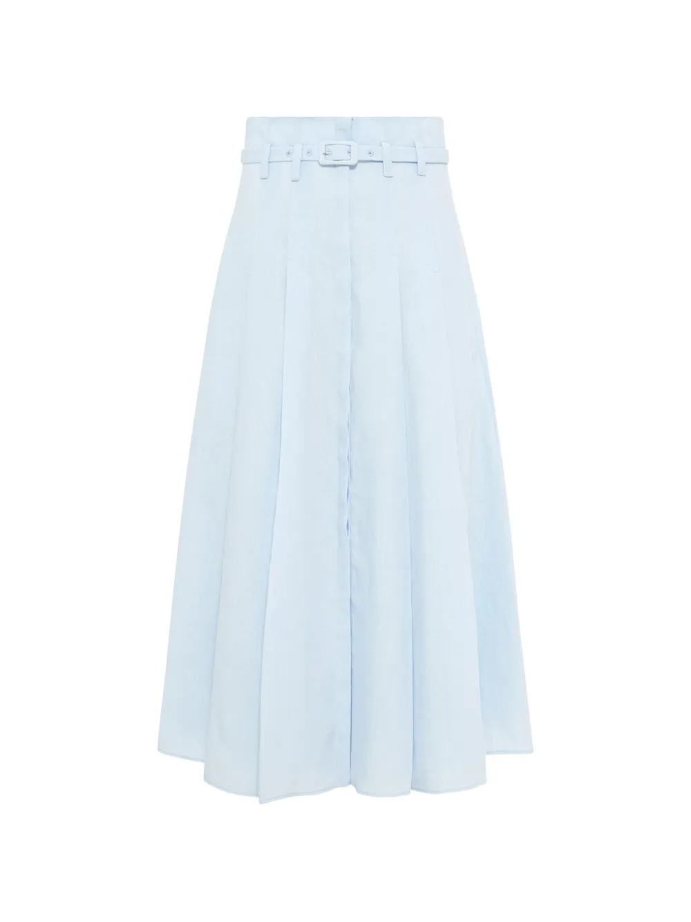 Gabriela Hearst Dugald belted pleated maxi skirt - Blue