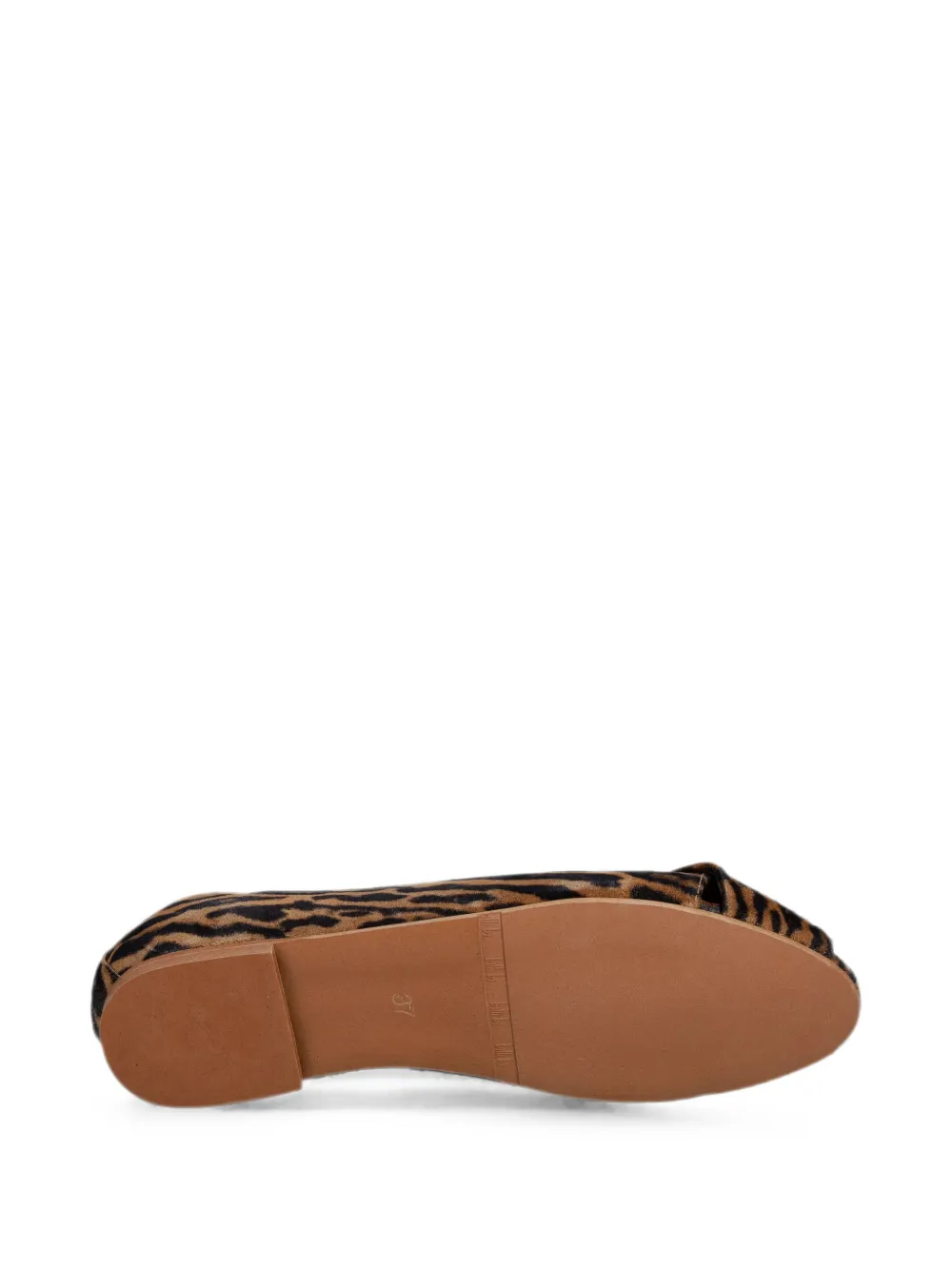 BILLI BI A9410 leopard-print peep-toe pumps Beige