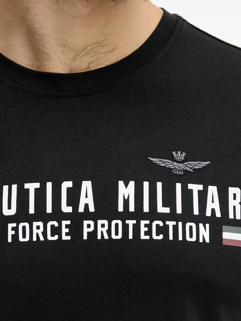Aeronautica Militare T-shirt met logoprint Zwart