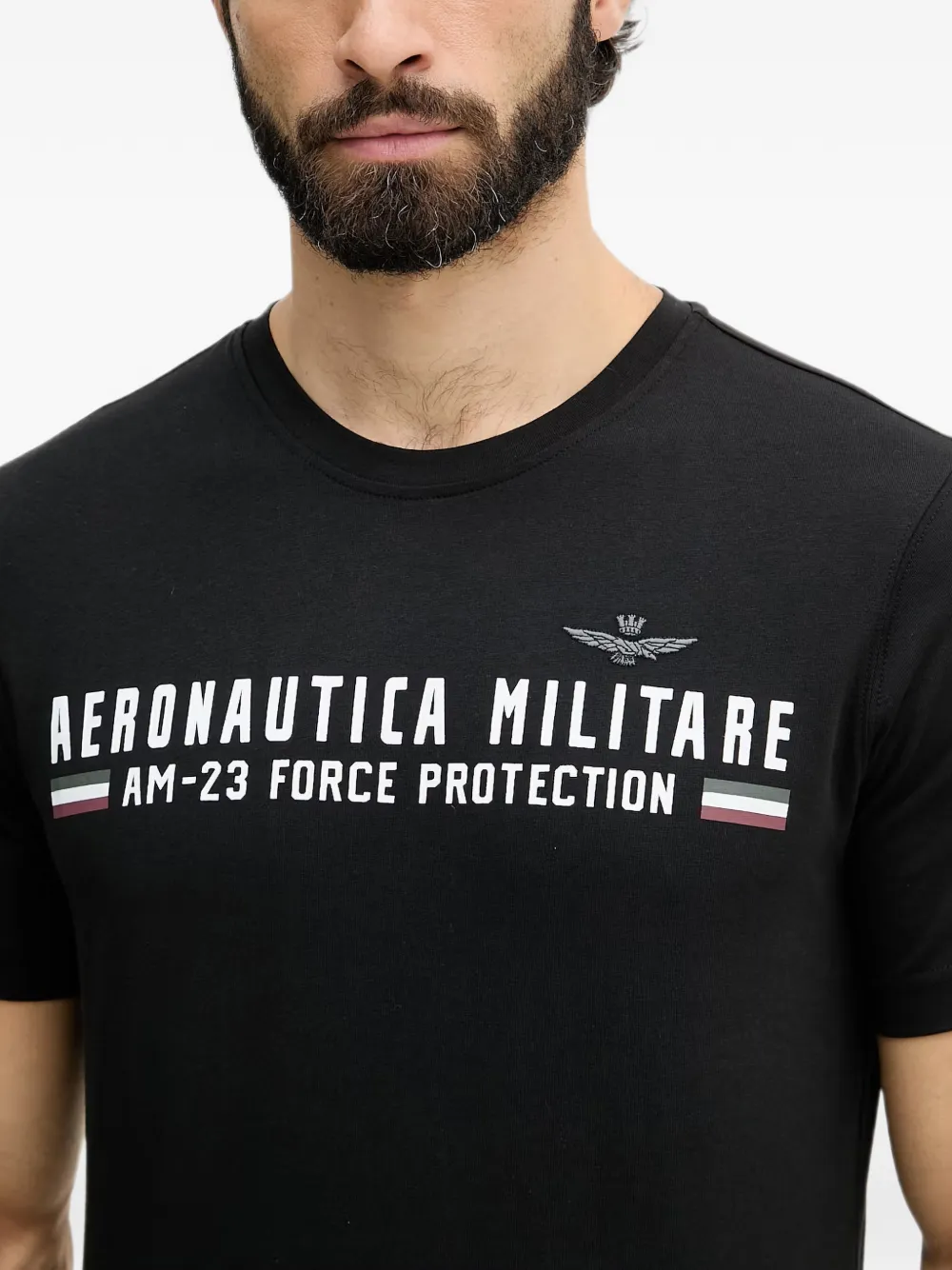 Aeronautica Militare T-shirt met logoprint Zwart