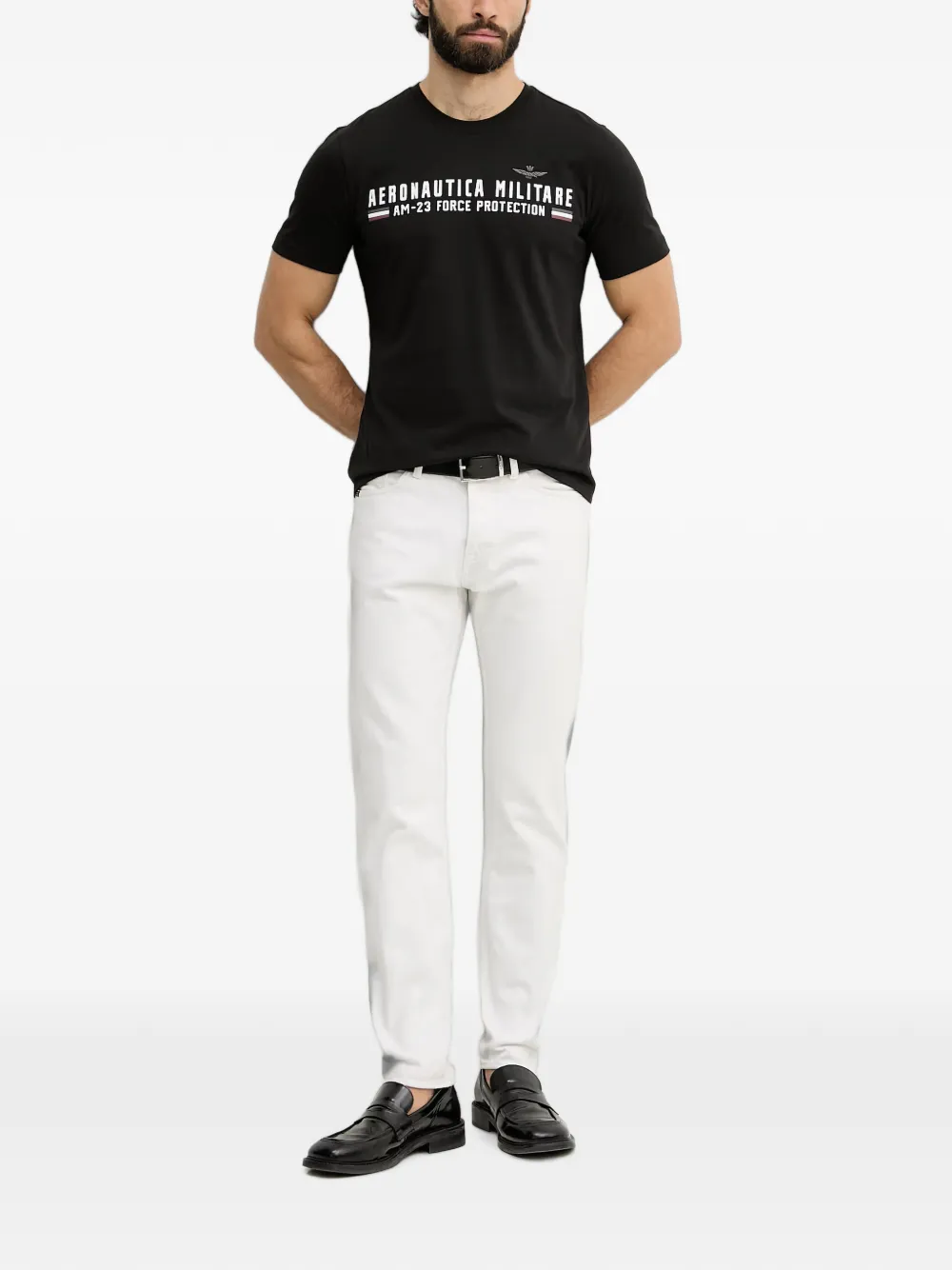 Aeronautica Militare T-shirt met logoprint Zwart