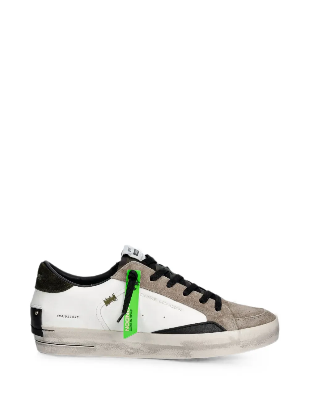 Crime London SK8 Deluxe panelled sneakers Wit